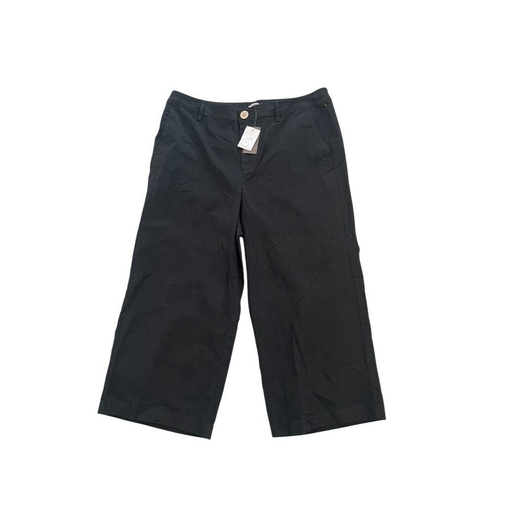 J Jill NWT Black Wide Leg Crop Pants Size‎ 16 Cotton Stretch 22" Inseam